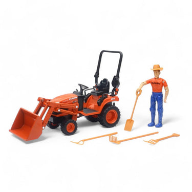 Tractor Agrícola Kubota 4WD & Conductor Escala 1:18 - KATZER